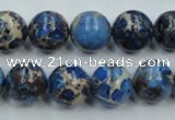 CSE214 15.5 inches 16mm round dyed natural sea sediment jasper beads