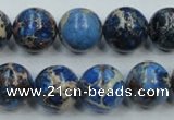 CSE216 15.5 inches 20mm round dyed natural sea sediment jasper beads
