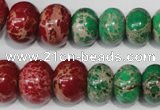 CSE305 15.5 inches 7*10mm – 15*20mm rondelle dyed sea sediment jasper beads