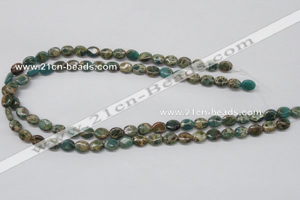 CSE5010 15.5 inches 8*10mm oval natural sea sediment jasper beads