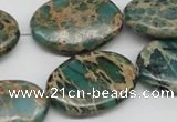 CSE5012 15.5 inches 20*30mm oval natural sea sediment jasper beads