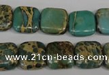 CSE5025 15.5 inches 14*14mm square natural sea sediment jasper beads