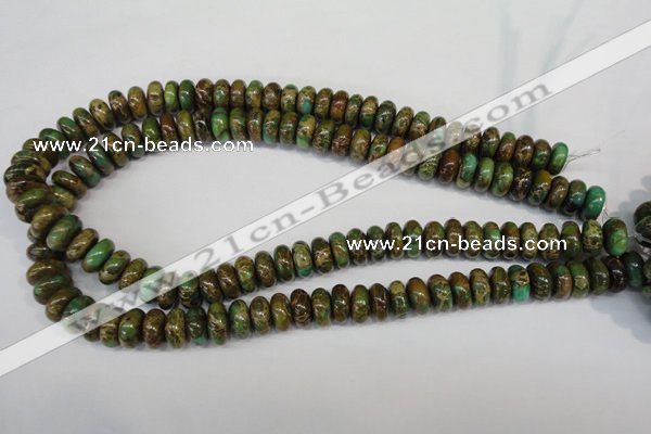 CSE5046 15.5 inches 6*12mm rondelle natural sea sediment jasper beads