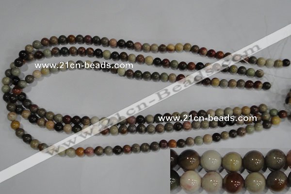 CSE5201 15.5 inches 6mm round sea sediment jasper beads wholesale