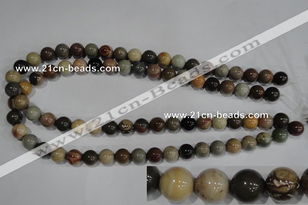 CSE5203 15.5 inches 10mm round sea sediment jasper beads wholesale