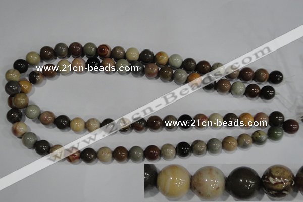 CSE5204 15.5 inches 12mm round sea sediment jasper beads wholesale