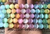 CSE608 15 inches 10mm round rainbow selenite beads wholesale