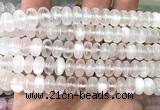 CSE621 15 inches 6*10mm rondelle selenite gemstone beads