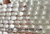 CSE638 15 inches 8*12mm drum selenite beads wholesale