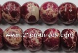 CSE67 15.5 inches 15*18mm rondelle dyed natural sea sediment jasper beads