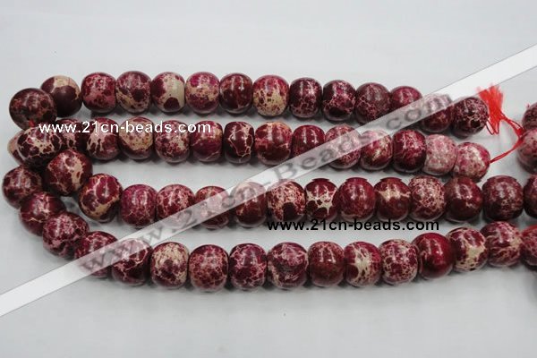 CSE67 15.5 inches 15*18mm rondelle dyed natural sea sediment jasper beads