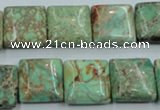 CSE68 15.5 inches 16*16mm square dyed natural sea sediment jasper beads