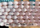 CSE695 15 inches 8*12mm rice selenite beads wholesale