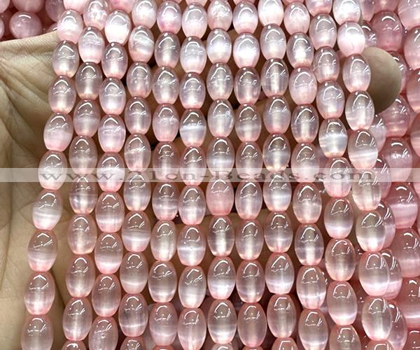 CSE714 15 inches 6*9mm rice selenite beads wholesale