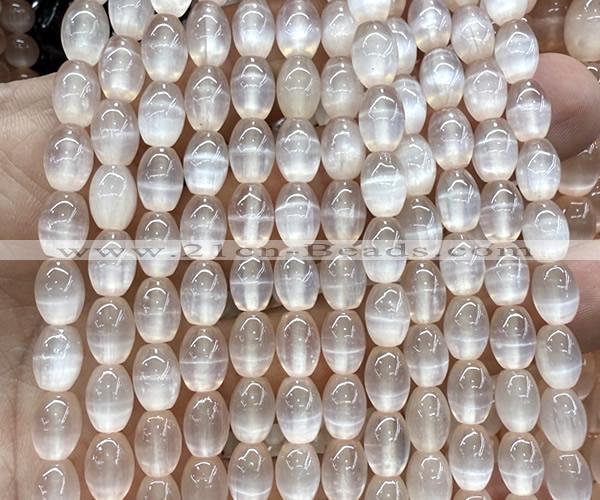 CSE724 15 inches 6*9mm rice selenite beads wholesale