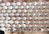 CSE724 15 inches 6*9mm rice selenite beads wholesale