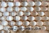 CSE726 15 inches 10*14mm rice selenite beads wholesale