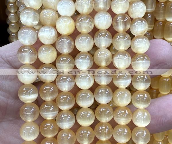 CSE732 15 inches 10mm round selenite beads wholesale