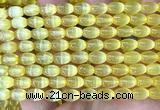 CSE744 15 inches 6*9mm rice selenite beads wholesale