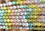 CSE750 15 inches 6mm round rainbow selenite beads wholesale