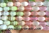 CSE766 15 inches 10*14mm rice colorful selenite beads wholesale