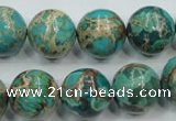 CSE77 15.5 inches 14mm round dyed natural sea sediment jasper beads