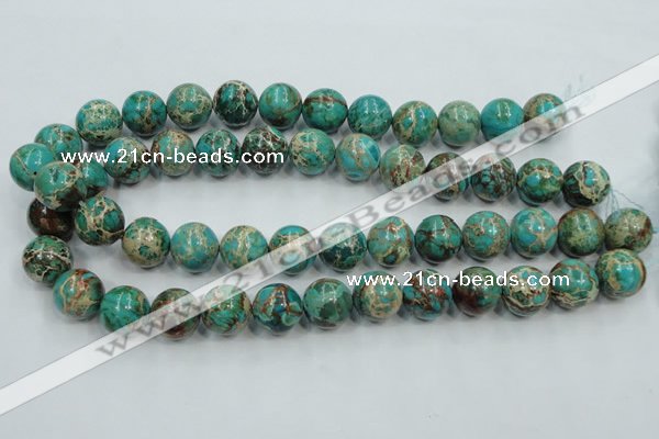 CSE77 15.5 inches 14mm round dyed natural sea sediment jasper beads