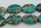 CSE98 15.5 inches 13*18mm oval dyed natural sea sediment jasper beads