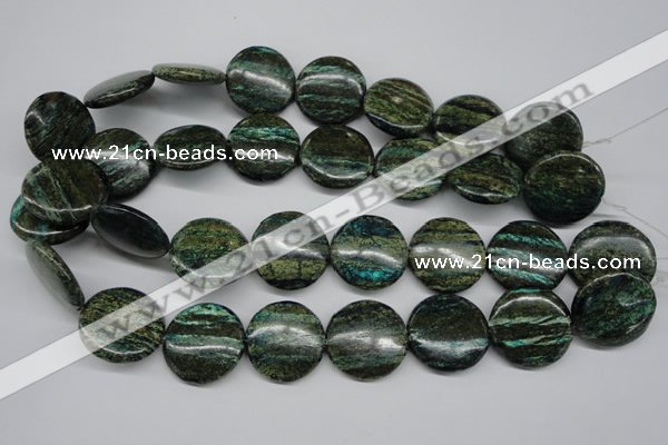 CSG21 15.5 inches 30mm flat round long spar gemstone beads wholesale