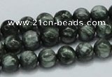 CSH02 15.5 inches 8mm round natural seraphinite gemstone beads