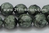 CSH10 15.5 inches 16mm faceted round natural seraphinite beads