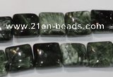 CSH102 15.5 inches 12*12mm square natural seraphinite gemstone beads