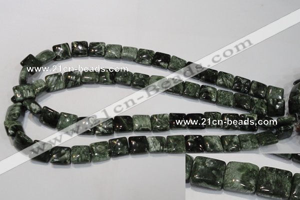 CSH102 15.5 inches 12*12mm square natural seraphinite gemstone beads