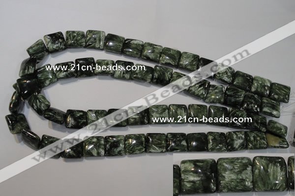 CSH103 15.5 inches 14*14mm square natural seraphinite gemstone beads