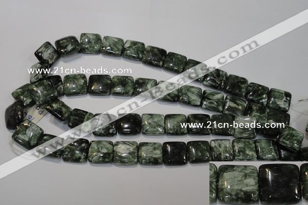 CSH104 15.5 inches 16*16mm square natural seraphinite gemstone beads