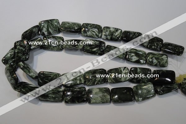 CSH115 15.5 inches 18*25mm rectangle natural seraphinite gemstone beads