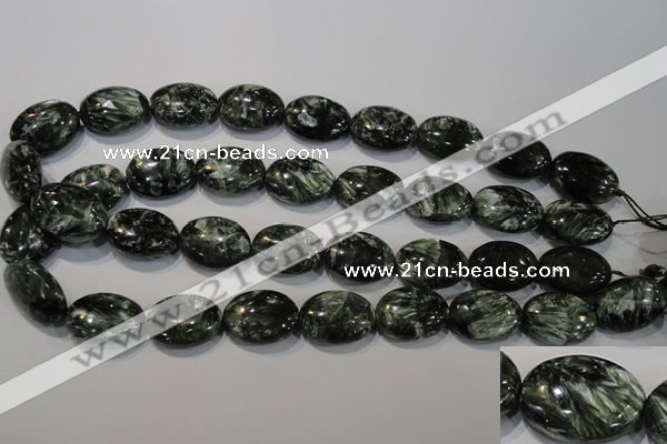 CSH134 15.5 inches 16*20mm oval natural seraphinite gemstone beads