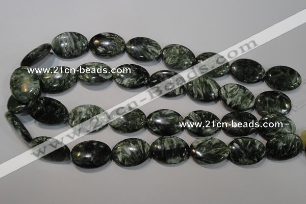 CSH135 15.5 inches 18*25mm oval natural seraphinite gemstone beads