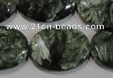 CSH137 15.5 inches 22*30mm oval natural seraphinite gemstone beads