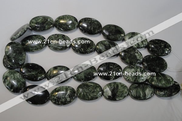 CSH137 15.5 inches 22*30mm oval natural seraphinite gemstone beads