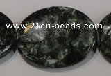 CSH138 15.5 inches 30*40mm oval natural seraphinite gemstone beads