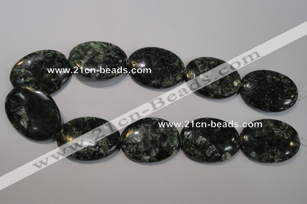 CSH138 15.5 inches 30*40mm oval natural seraphinite gemstone beads