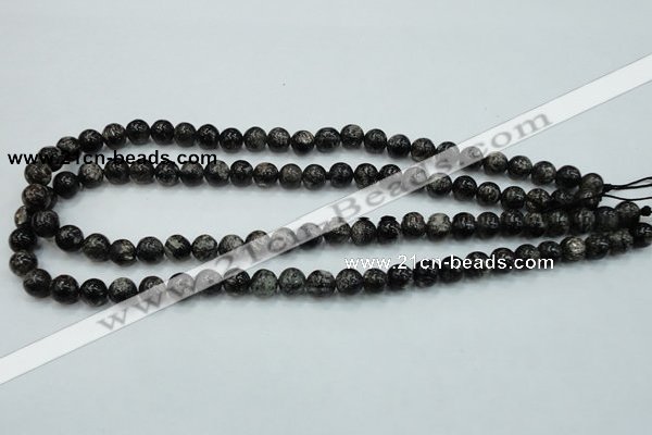 CSI01 15.5 inches 8mm round silver scale stone beads wholesale