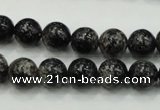 CSI02 15.5 inches 10mm round silver scale stone beads wholesale