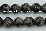 CSI03 15.5 inches 12mm round silver scale stone beads wholesale