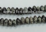 CSI04 15.5 inches 4*8mm rondelle silver scale stone beads wholesale