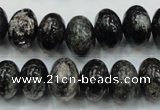 CSI06 15.5 inches 10*14mm rondelle silver scale stone beads wholesale