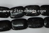 CSI114 15.5 inches 13*18mm rectangle silver scale stone beads