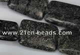 CSI117 15.5 inches 22*30mm rectangle silver scale stone beads