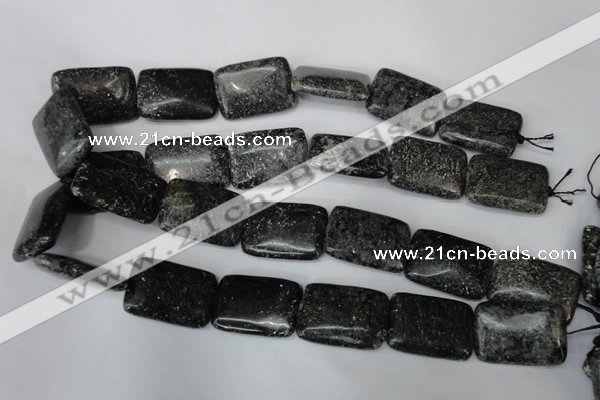 CSI117 15.5 inches 22*30mm rectangle silver scale stone beads